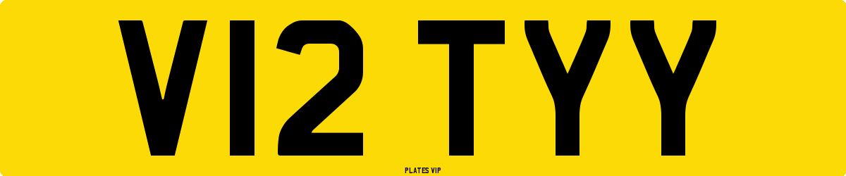 V12 TYY Number Plate