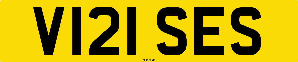 V121 SES Number Plate