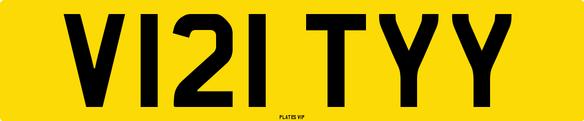 V121 TYY Number Plate