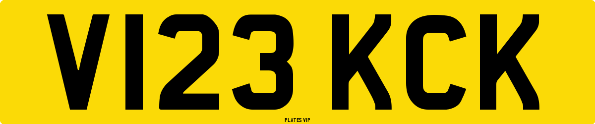V123 KCK Number Plate