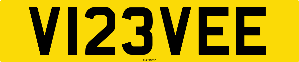 V123VEE Number Plate