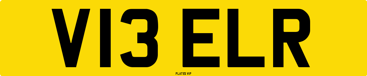 V13 ELR Number Plate