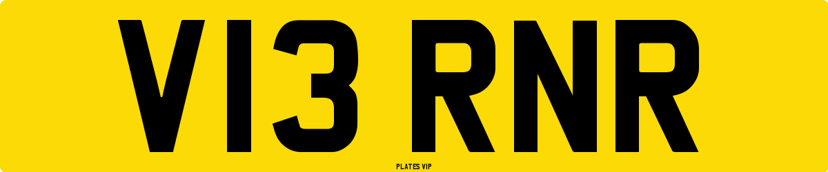 V13 RNR Number Plate