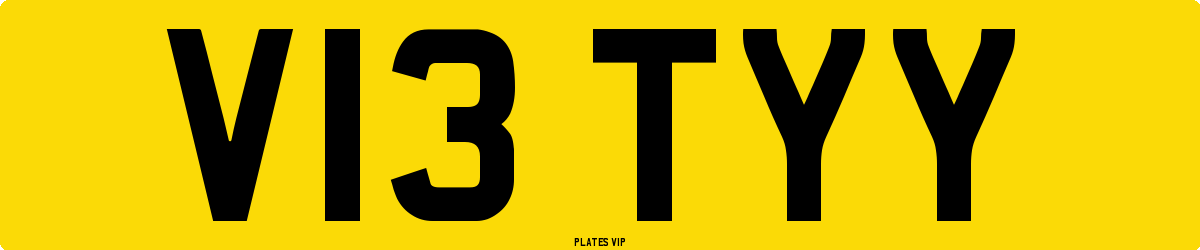 V13 TYY Number Plate