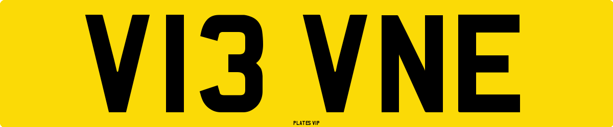 V13 VNE Number Plate