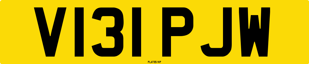 V131 PJW Number Plate