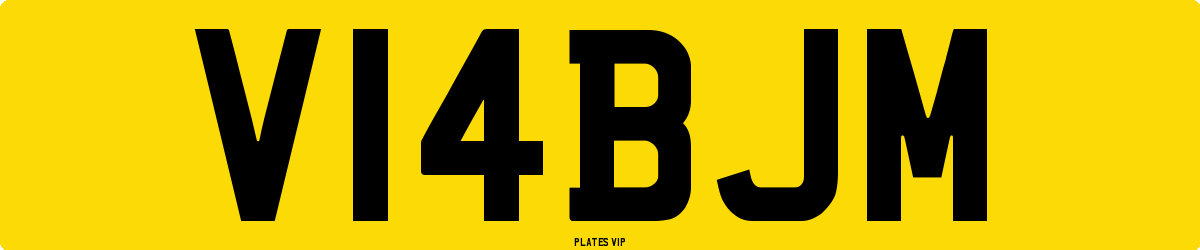 V14BJM Number Plate