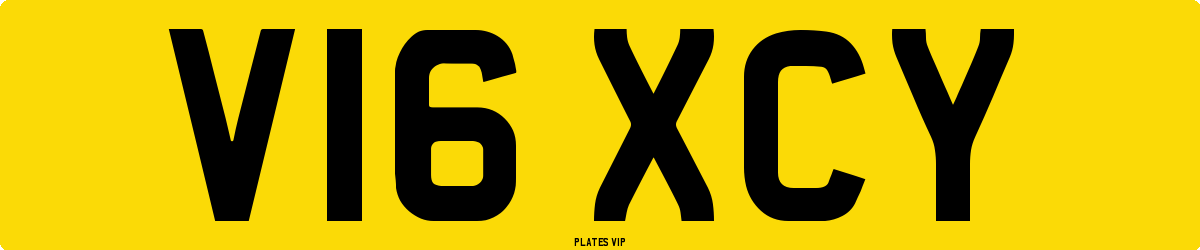 V16 XCY Number Plate