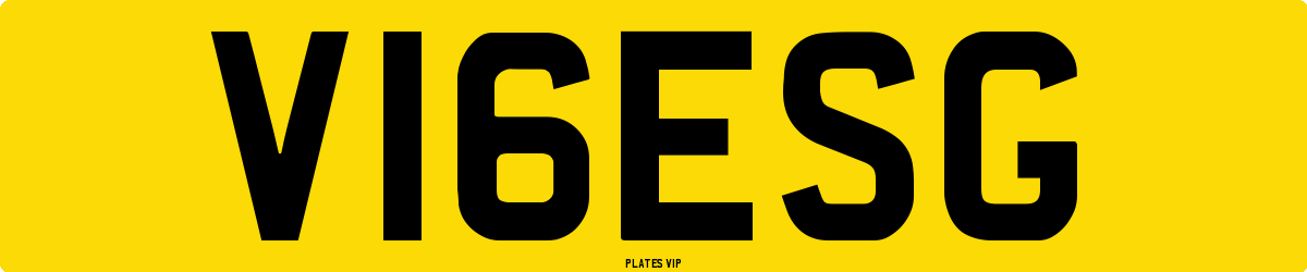 V16ESG Number Plate