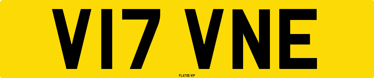 V17 VNE Number Plate