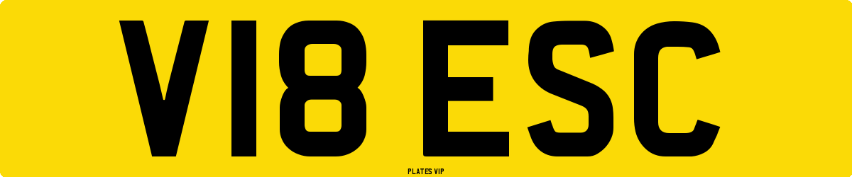 V18 ESC Number Plate