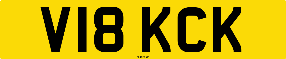 V18 KCK Number Plate