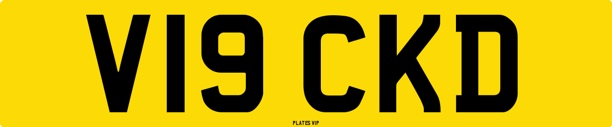 V19 CKD Number Plate