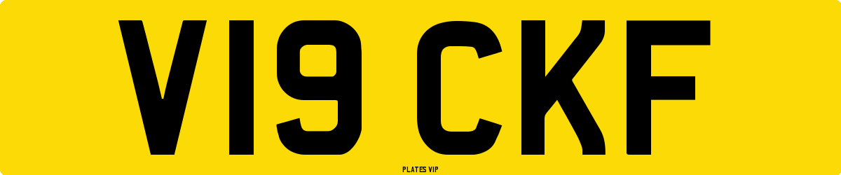 V19 CKF Number Plate