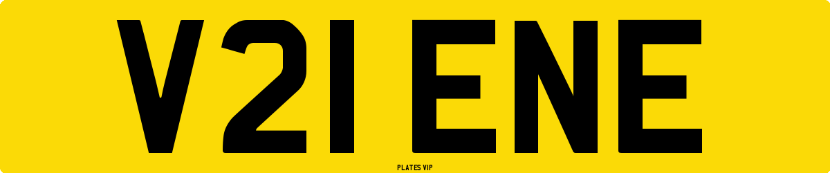 V21 ENE Number Plate