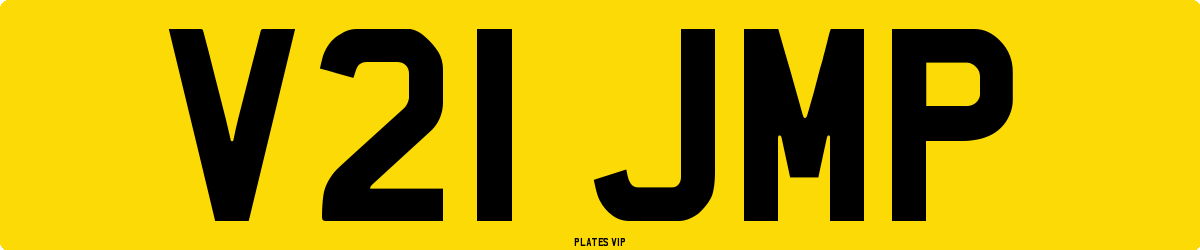 V21 JMP Number Plate
