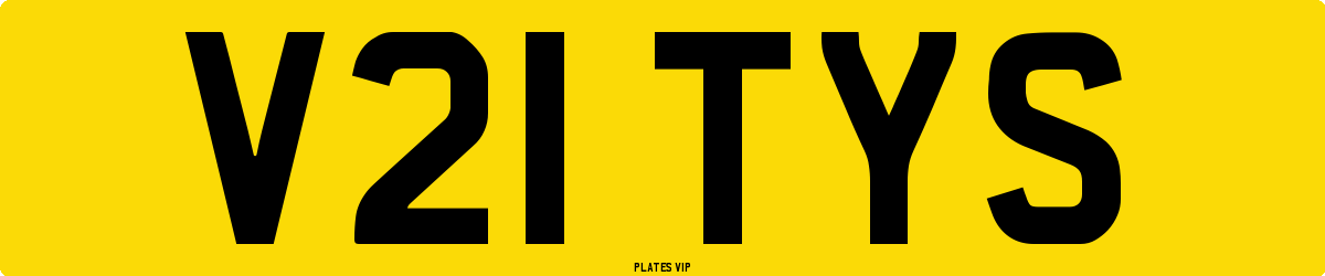 V21 TYS Number Plate