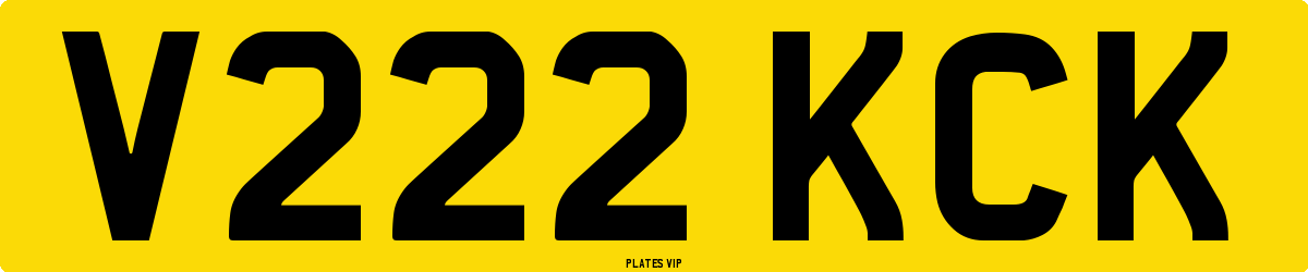 V222 KCK Number Plate