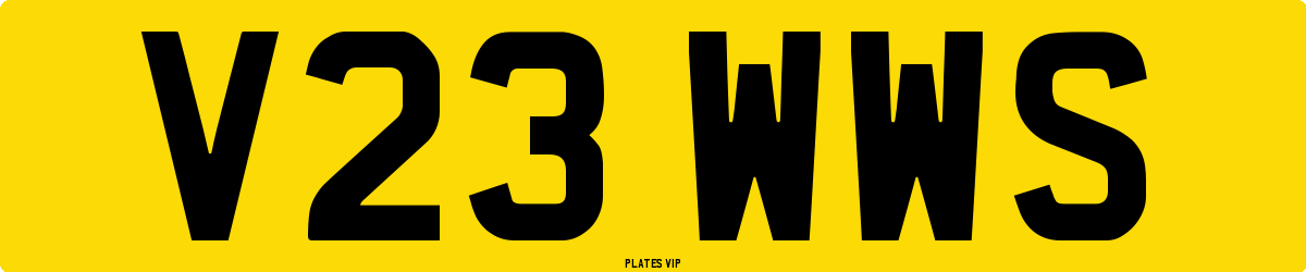 V23 WWS Number Plate