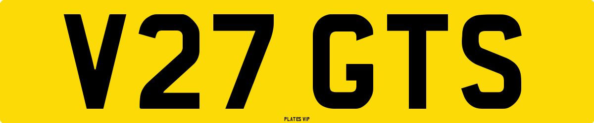 V27 GTS Number Plate