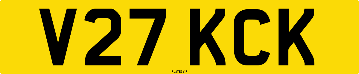 V27 KCK Number Plate
