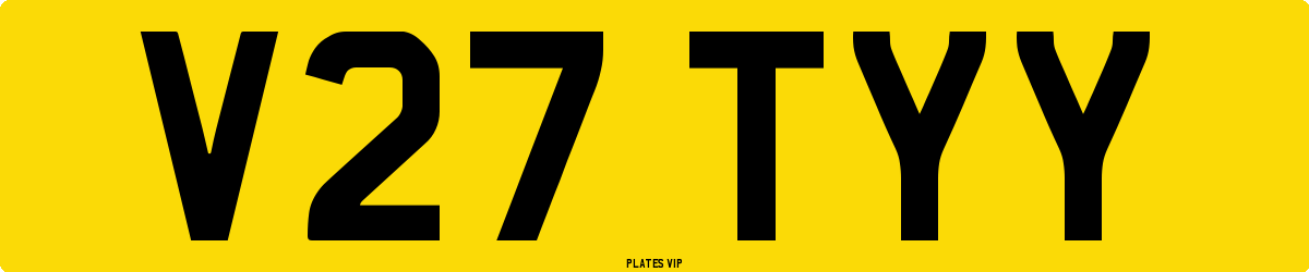 V27 TYY Number Plate