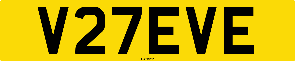 V27EVE Number Plate