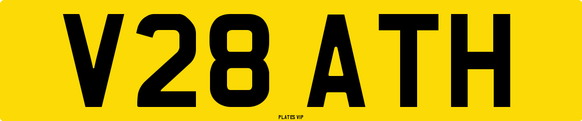 V28 ATH Number Plate