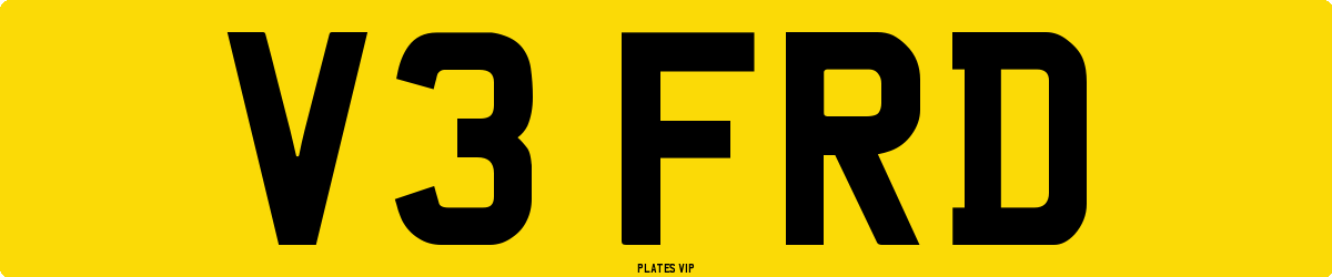 V3 FRD Number Plate