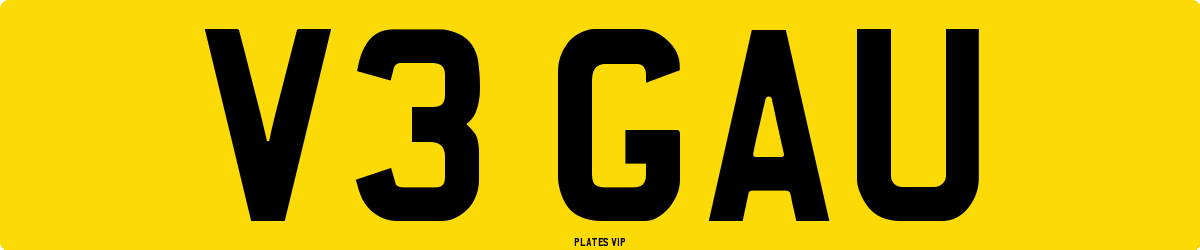 V3 GAU Number Plate
