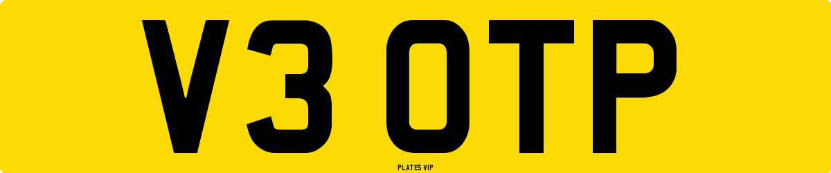 V3 OTP Number Plate