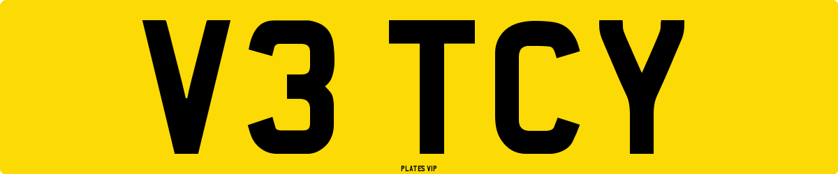 V3 TCY Number Plate