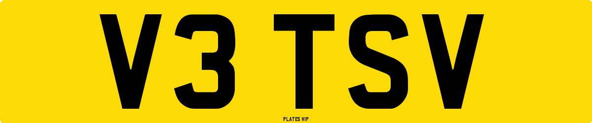 V3 TSV Number Plate