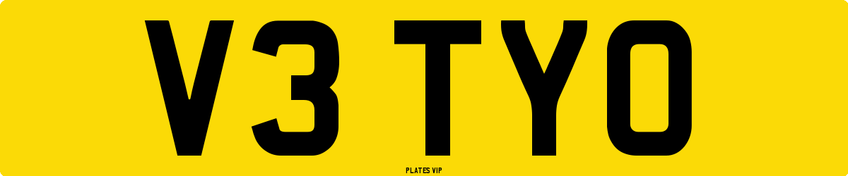 V3 TYO Number Plate