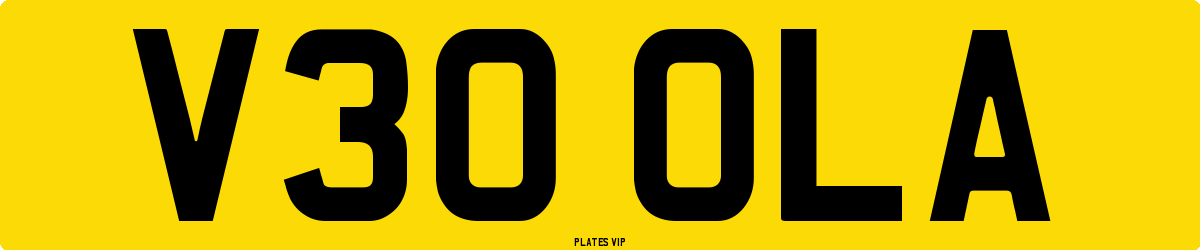 V30 OLA Number Plate