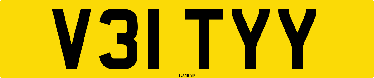 V31 TYY Number Plate