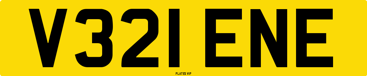 V321 ENE Number Plate