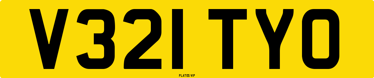 V321 TYO Number Plate