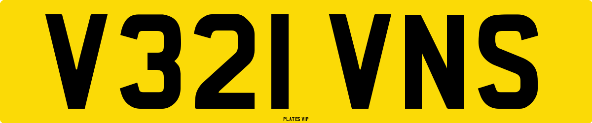 V321 VNS Number Plate