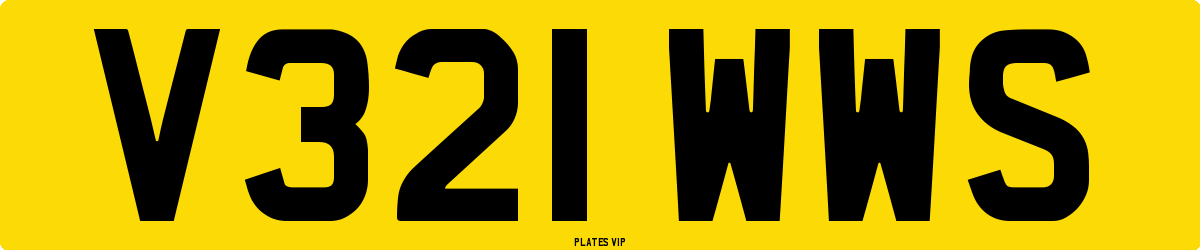 V321 WWS Number Plate