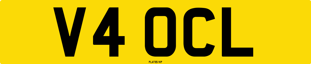 V4 OCL Number Plate