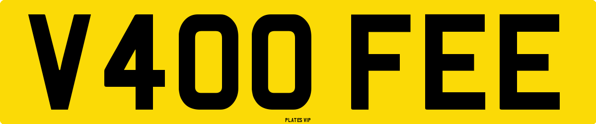 V400 FEE Number Plate
