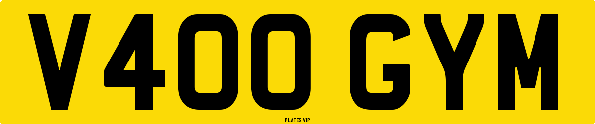 V400 GYM Number Plate