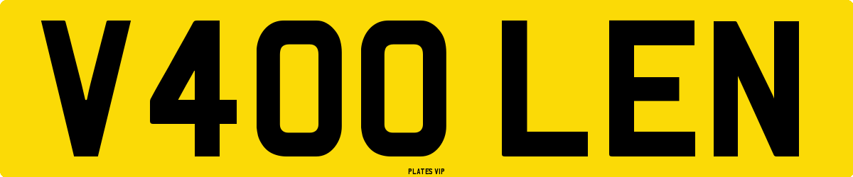 V400 LEN Number Plate