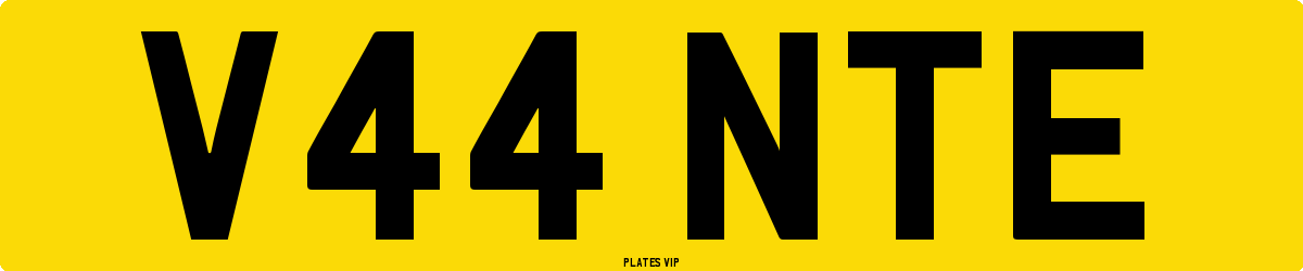 V44 NTE Number Plate