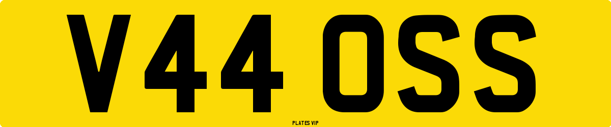 V44 OSS Number Plate