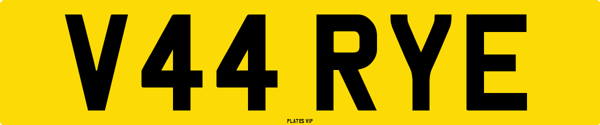 V44 RYE Number Plate