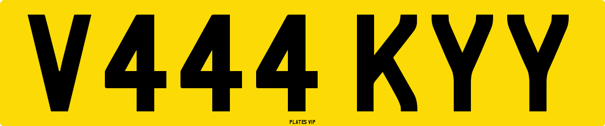V444 KYY Number Plate
