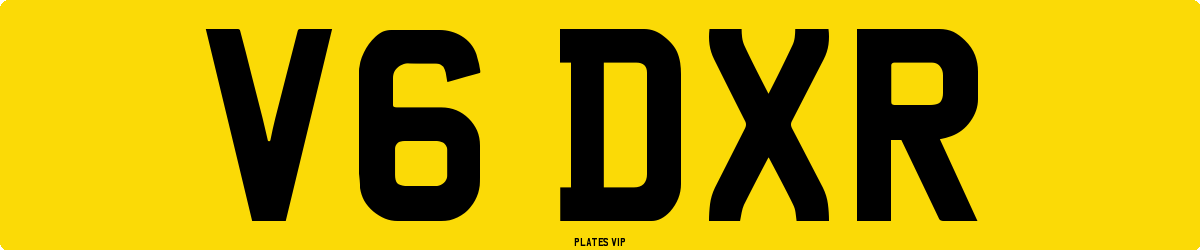 V6 DXR Number Plate