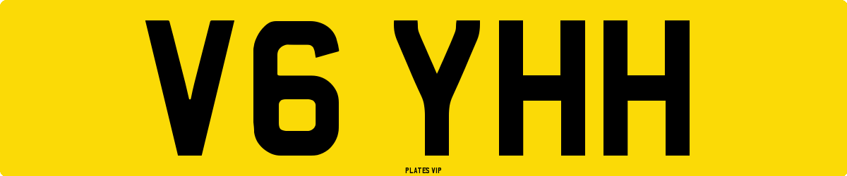 V6 YHH Number Plate